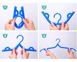 5 Pcs Different Colors Plastic Folding Clothes Hanger