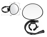 1 Pair Bike Mirror with Adjustable Handle - Black