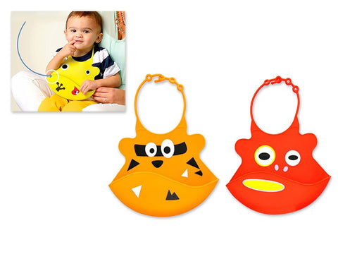 2 Pieces Silicone Baby Bibs - Set B