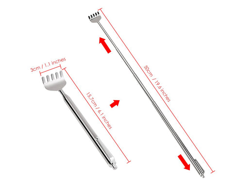 Telescopic Scratchers 3 pieces Stainless Steel Back Scratchers