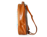 Tree Print PU Leather Casual Backpack - Brown