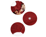 120cm Christmas Tree Skirt with Snowman Pattern - Green and Red