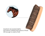 Horsehair Shoe Brush for Polishing Shoe Shine Brush with Soft Bristles