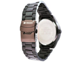 CURREN Black Steel Date Display Men's Casual Wrist Watch - Black