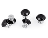 10 pieces Diamond Shaped Cabinet Knobs with Screws - Transparent Black