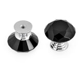 10 pieces Diamond Shaped Cabinet Knobs with Screws - Transparent Black