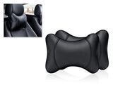 Car Neck Pillow 2 Pieces PU Leather Travel Pillow for Head Rest Neck Support for Car Seat