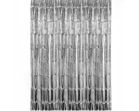 2 Pieces Fringe Foil Door Curtains