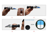 Brix Refractometer with 0 - 32% Brix Scale