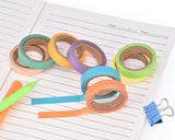 10 Pcs 5m Rainbow Craft Décor Paper Washi Masking Tape