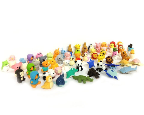 Pencil Erasers 20 Pieces Animal Erasers