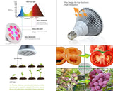 36W LED Grow Light with E27 Screw Base