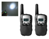 2 Pieces T388 Walkie Talkie for Kids with LCD Display - Black