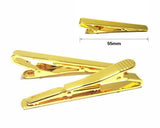 3 Pieces Men's Tie Clip Tie Bar Set - Gold, Silver and Black