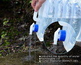 5L Collapsible Camping Water Container with Tap - Transparent