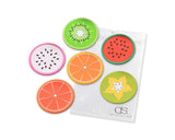 6 Pieces Fruit Series Silicone Cup Mat