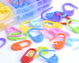 120 Pieces Knitting Crochet Locking Stitch Markers with Compartment Box