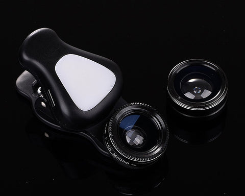 3 in 1 Clip on Phone Camera Lens with Fisheye Lens