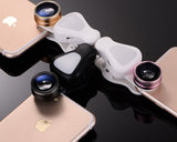 3 in 1 Clip on Phone Camera Lens with Fisheye Lens