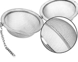 2 Pieces Stainless Steel Ball Shaped Tea Infusers - Silver