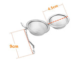 2 Pieces Stainless Steel Ball Shaped Tea Infusers - Silver