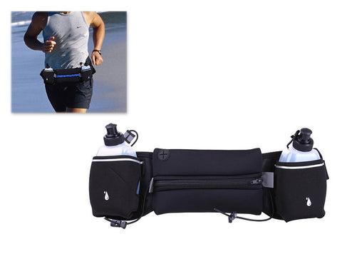 Hydration Belt with 2 Pockets for Water Bottles