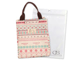 Waterproof Cotton Insulated Thermal Lunch Bag - Flower