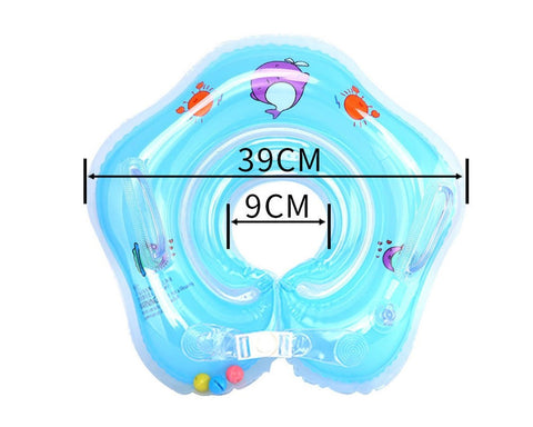 Flower Adjustable Baby Neck Float Swimming Ring - Orange