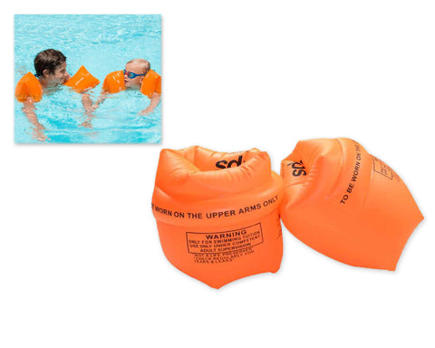 1 Pair Inflatable Armbands for Swimming - Orange