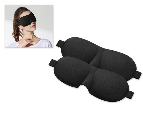 2 Pieces 3D Sleeping Eye Masks with Elastic Strap