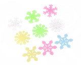 100 Pcs Fluorescent Wall Stickers Glow in the Dark Snowflakes Stickers