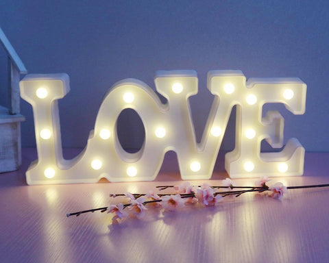 LED Marquee Love Symbol Light - White