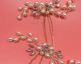 3 Pieces Pearl Bridal Hair Pins Headpiece