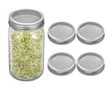 Sprouting Jar Lids 4 Pcs Stainless Steel Sprouting Lids for Mason Jars