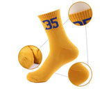 Crew Socks 4 Pairs Sport Socks with Numbers