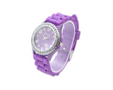 10 Pcs Geneva Jelly Silicone Quartz Women Sport Crystal Wrist Watches