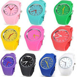 Wholesale Lots of 10pcs Unisex Ultra-thin Silicone Jelly Quartz Watch