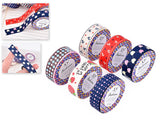 6 Pcs 1m Retro Pattern Paper Washi Masking Tape