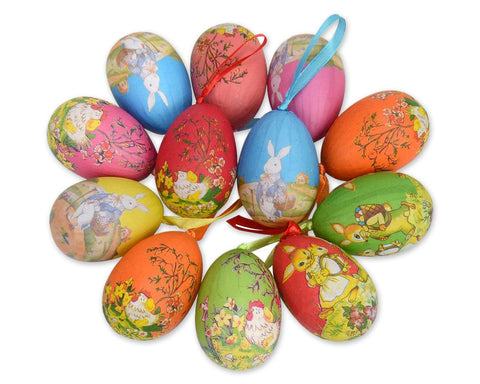 Easter Eggs 12 Pieces Easter Decorations 2.7 Inches Foam Fake Eggs