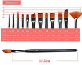 12 Pieces Artist Paint Brushes Set