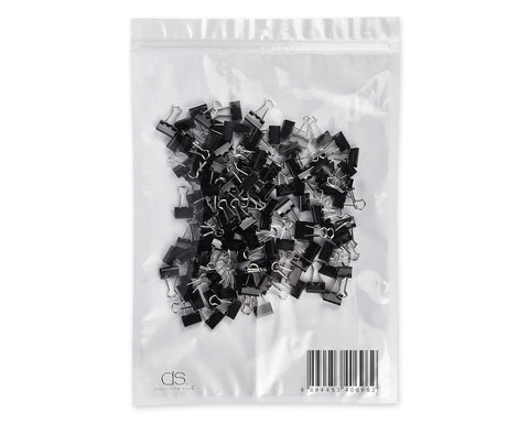 120 Pcs 15 mm Binder Clips - Black