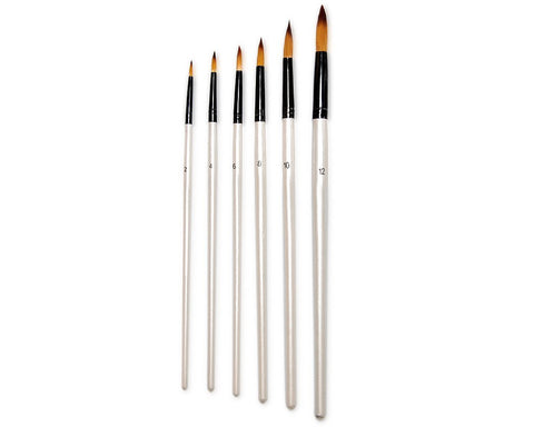 12 Pieces Pointed Round Paint Brush Set