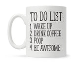 300ml Ceramic To Do List Coffee Mug - White