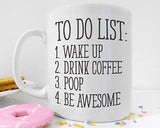 300ml Ceramic To Do List Coffee Mug - White