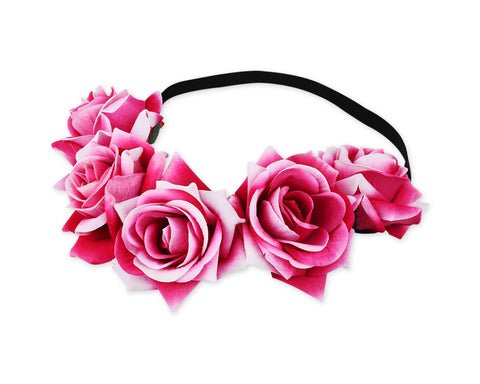 Flower Headband for Maternity Floral Rose Crown for Wedding