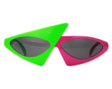 80s Glasses Pink and Green Party Sunglasses