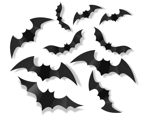 3D Wall Decal Bats Halloween Decoration 24 Pieces Wall Stickers