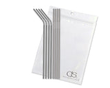 Reusable Stainless Steel Drinking Straws with 2 Cleaning Brushes