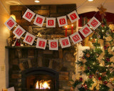 Christmas Banner Jute Burlap Banner for Christmas Decoration