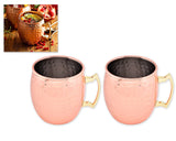 2 Pieces 500ml Stainless Steel Moscow Mule Copper Mugs - Rose Gold